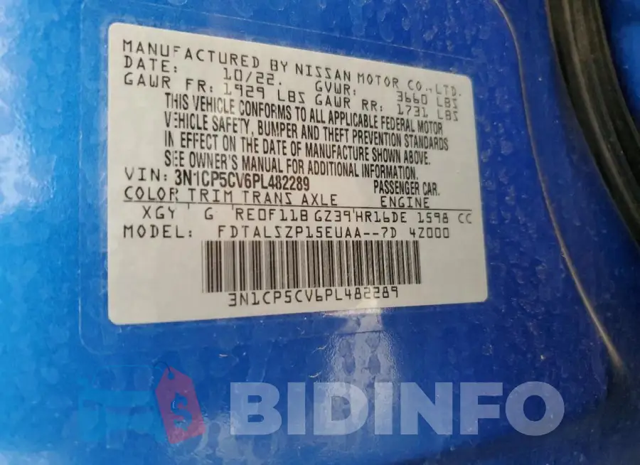 3N1CP5CV6PL482289 Photo# 12