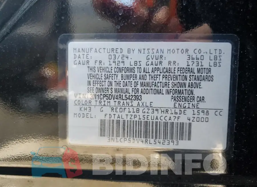 3N1CP5DV4RL542393 Photo# 12