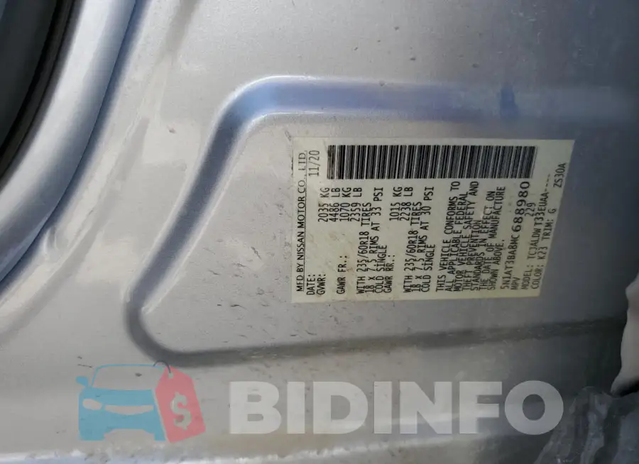 5N1AT3BA8MC688980 Photo# 13