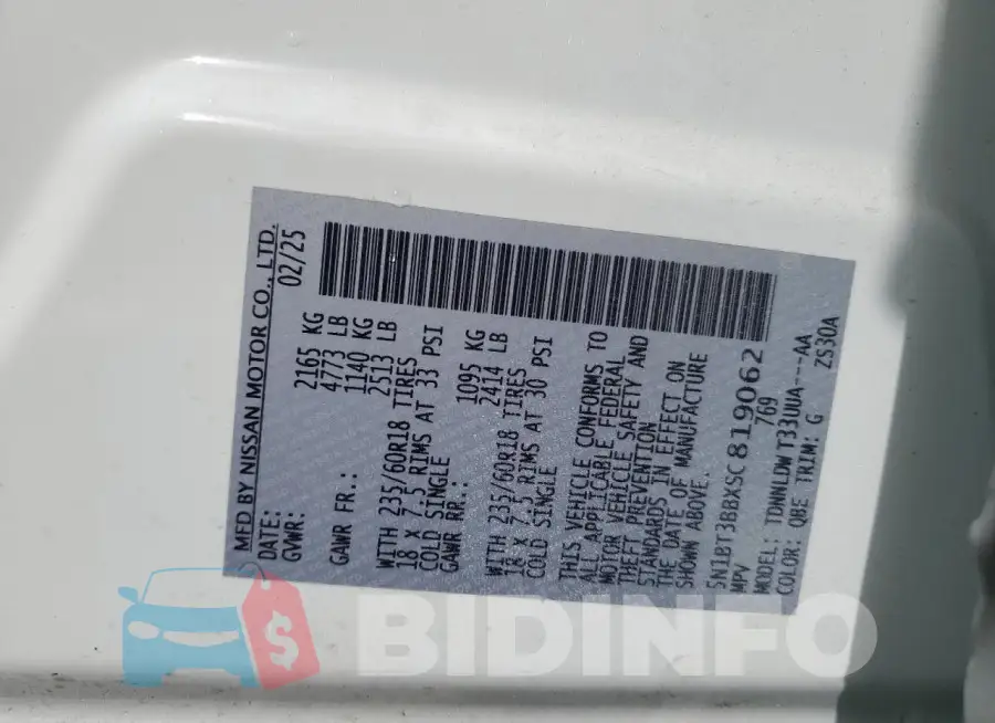 5N1BT3BBXSC819062 Photo# 13