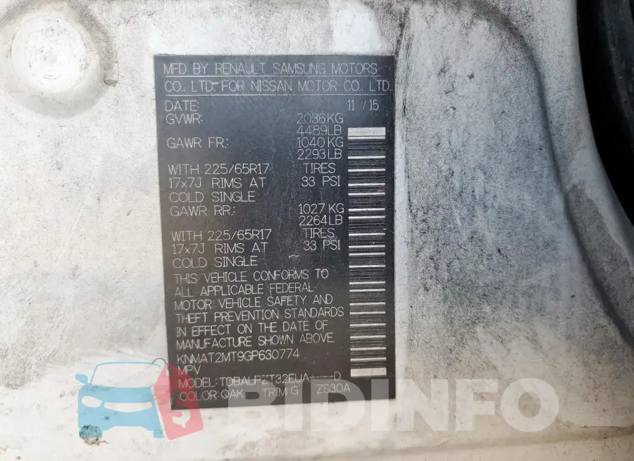 KNMAT2MT9GP630774 Photo# 12