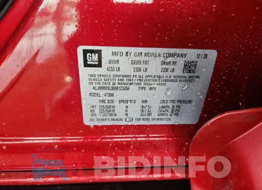 KL4MMDSL8MB123456 Photo# 13