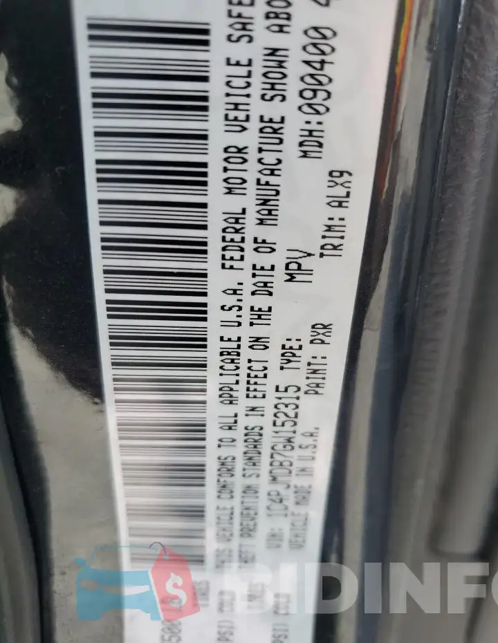1C4PJMDB7GW152315 Photo# 13