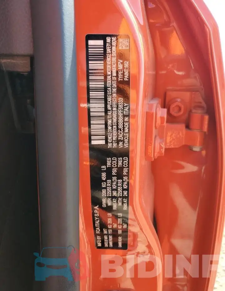 ZACCJBBB6HPF58333 Photo# 12