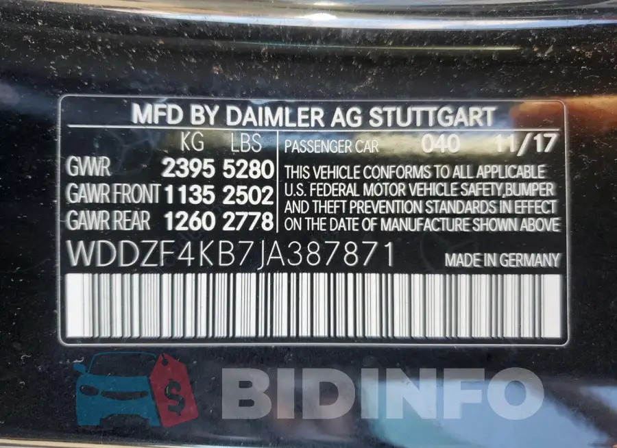 WDDZF4KB7JA387871 Photo# 12