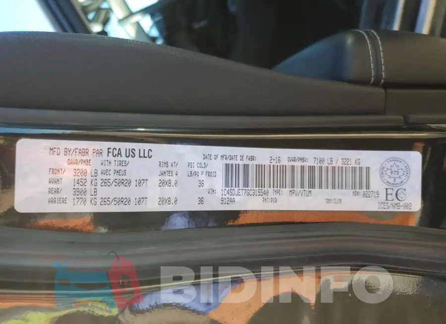 1C4SDJET7GC315540 Photo# 13
