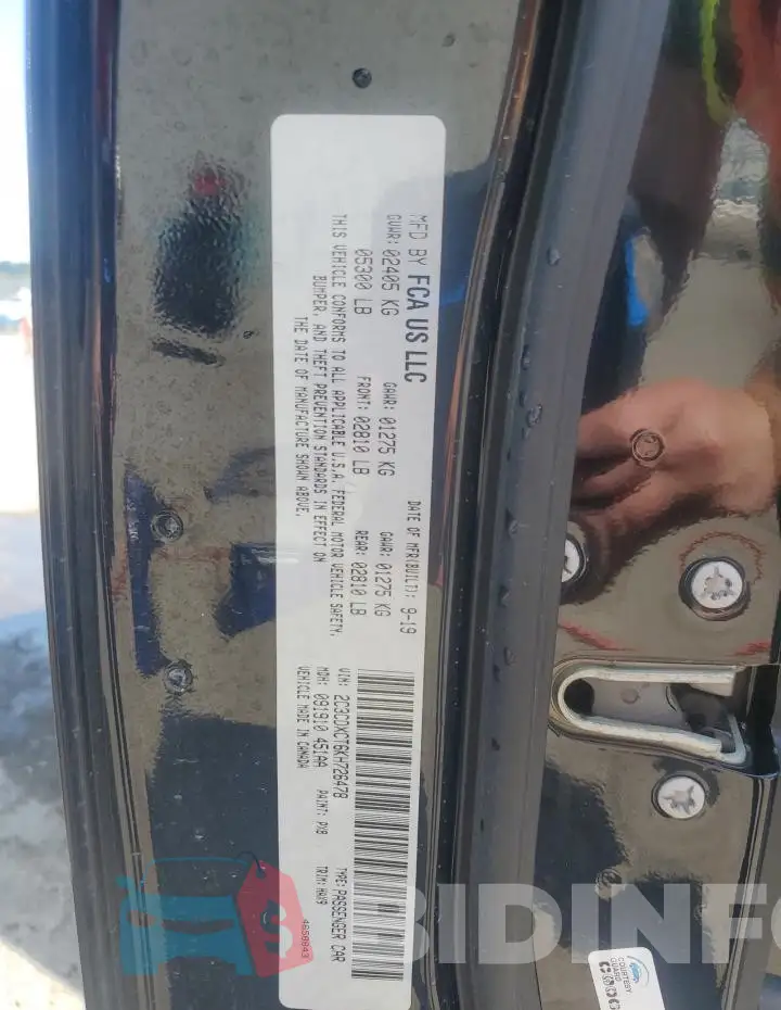 2C3CDXCT6KH726478 Photo# 12
