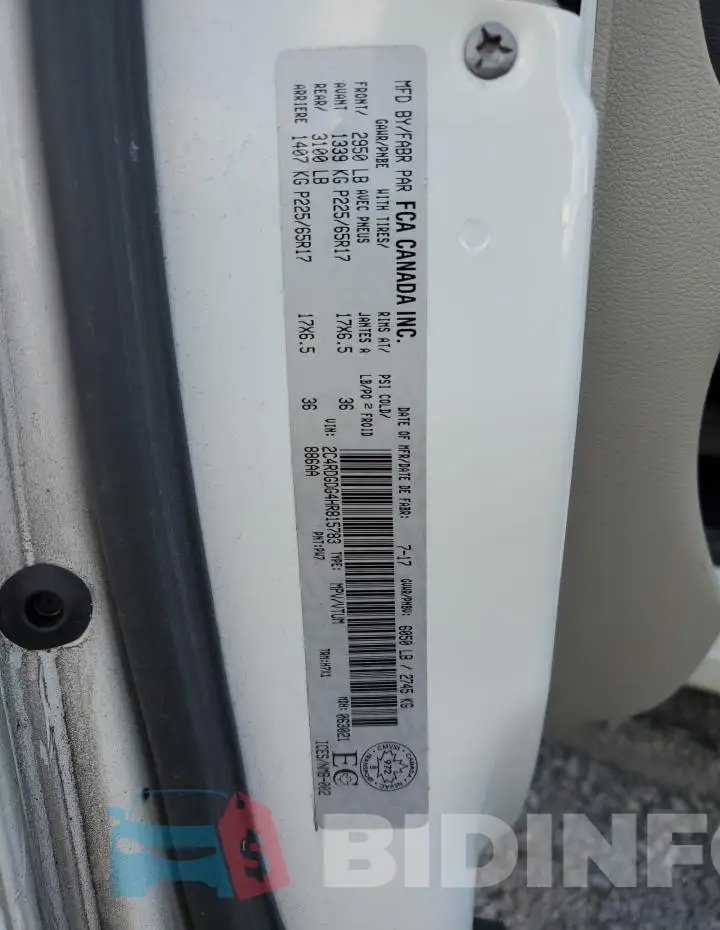 2C4RDGDG4HR815783 Photo# 14