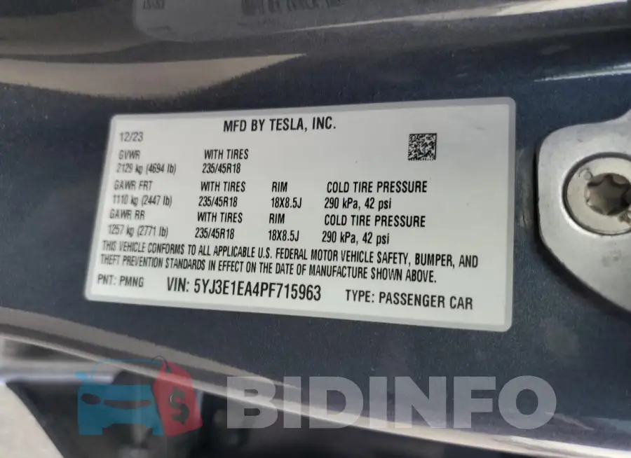5YJ3E1EA4PF715963 Photo# 13