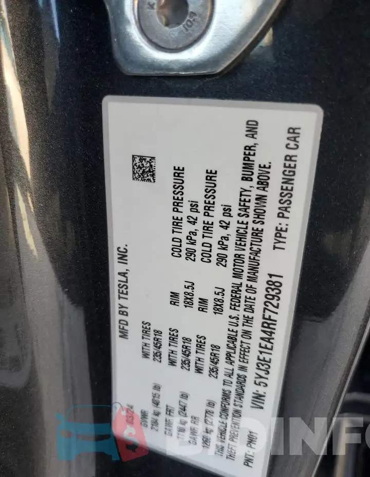 5YJ3E1EA4RF729381 Photo# 13