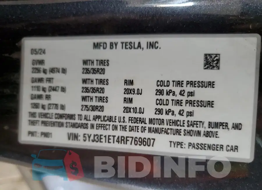 5YJ3E1ET4RF769607 Photo# 12