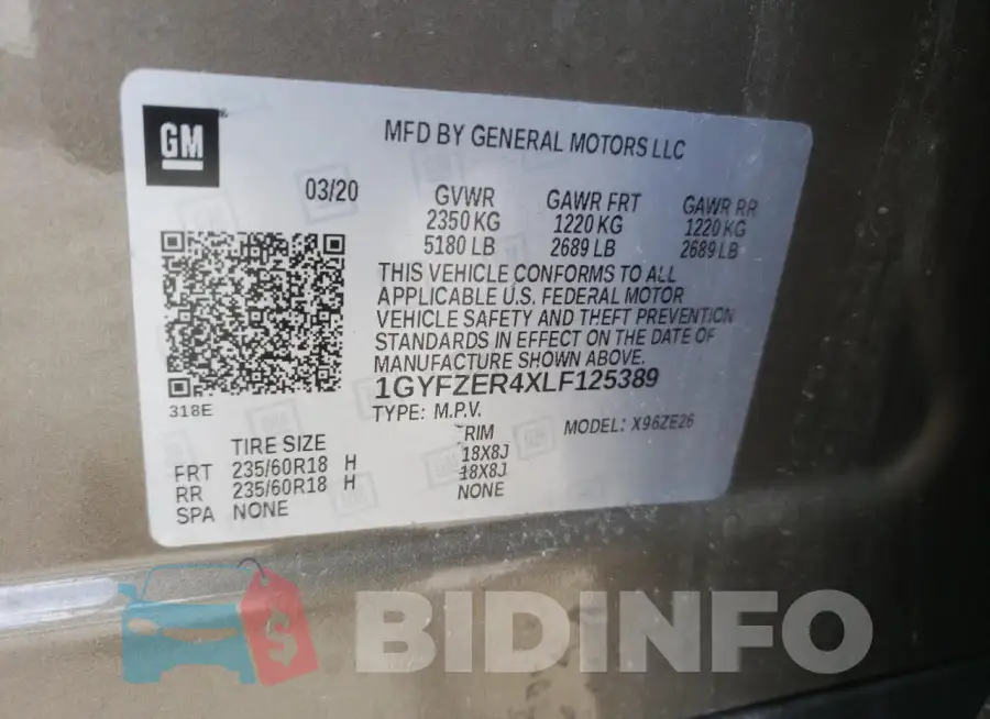 1GYFZER4XLF125389 Photo# 13