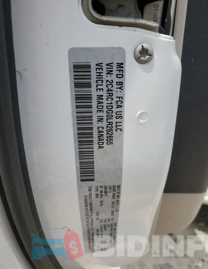 2C4RC1DG0LR262655 Photo# 13