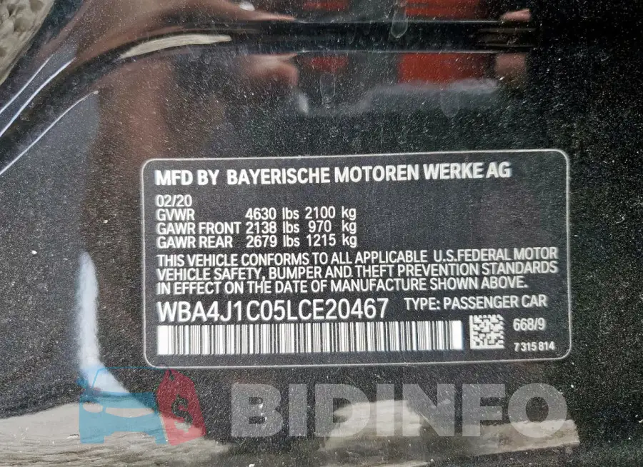WBA4J1C05LCE20467 Photo# 13