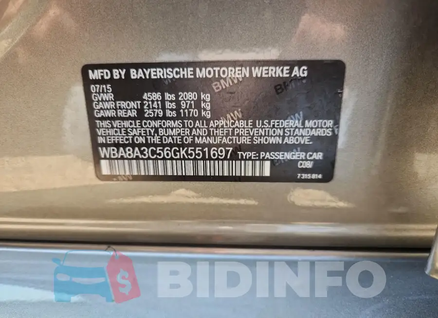 WBA8A3C56GK551697 Photo# 12