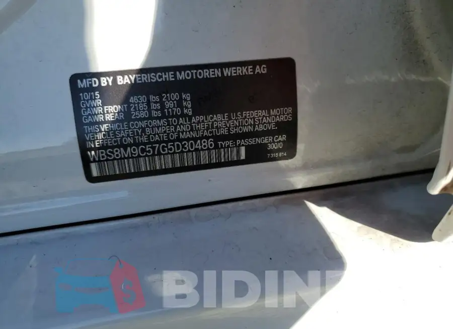 WBS8M9C57G5D30486 Photo# 12