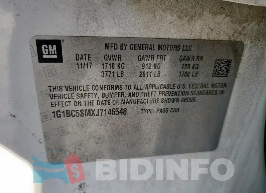 1G1BC5SMXJ7146548 Photo# 12