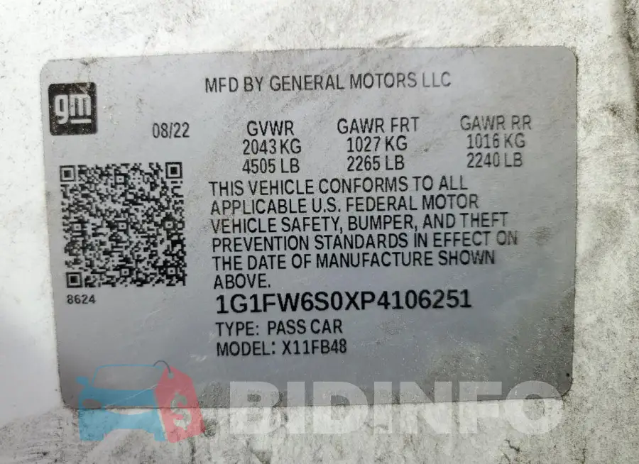 1G1FW6S0XP4106251 Photo# 12