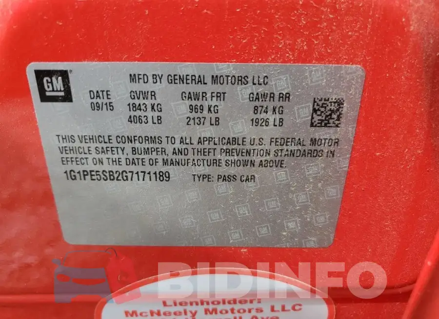 1G1PE5SB2G7171189 Photo# 12