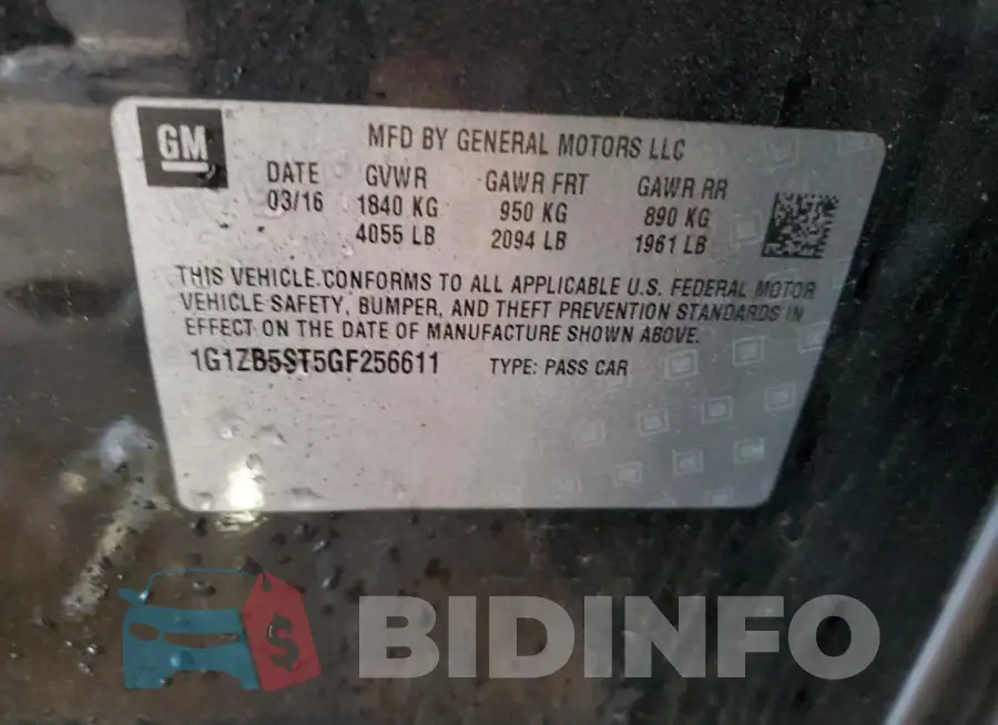 1G1ZB5ST5GF256611 Photo# 12