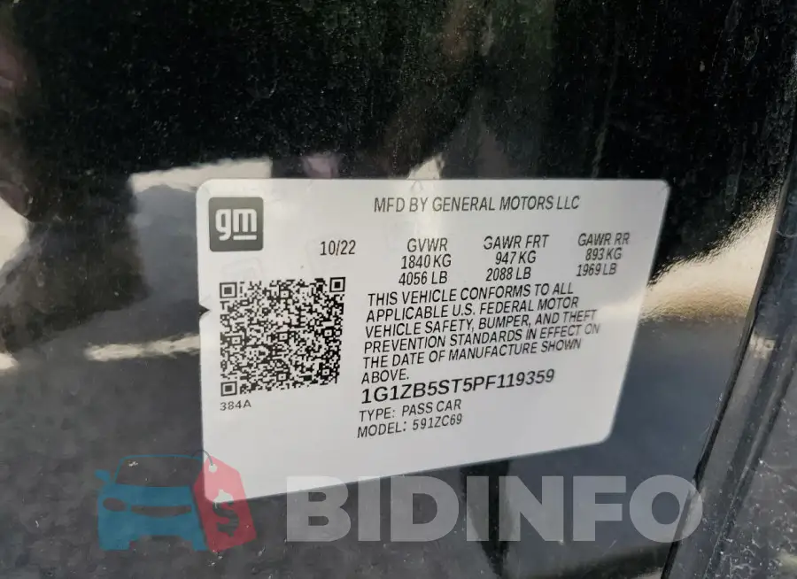 1G1ZB5ST5PF119359 Photo# 12