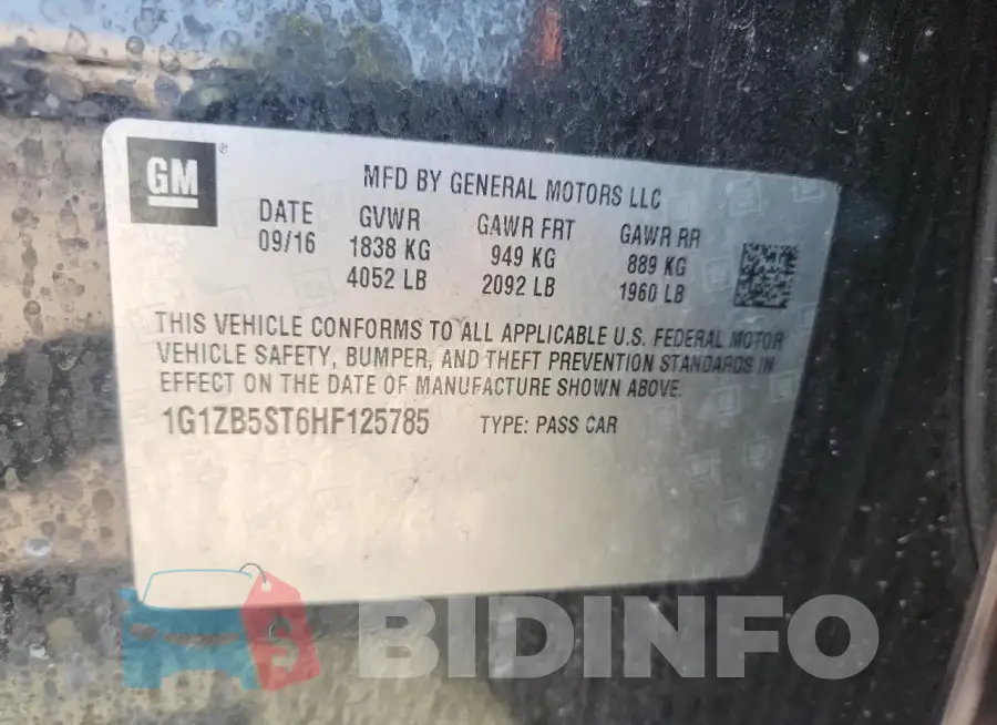 1G1ZB5ST6HF125785 Photo# 12