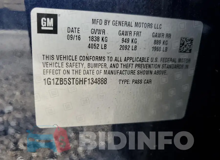 1G1ZB5ST6HF134888 Photo# 12