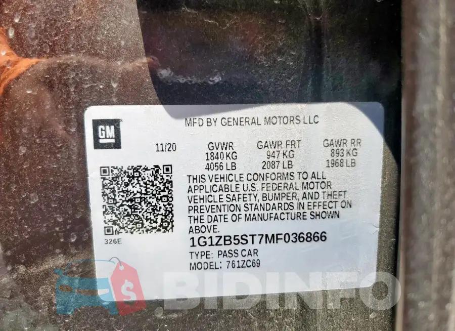 1G1ZB5ST7MF036866 Photo# 13