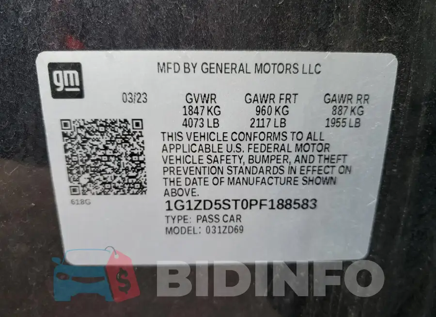 1G1ZD5ST0PF188583 Photo# 13