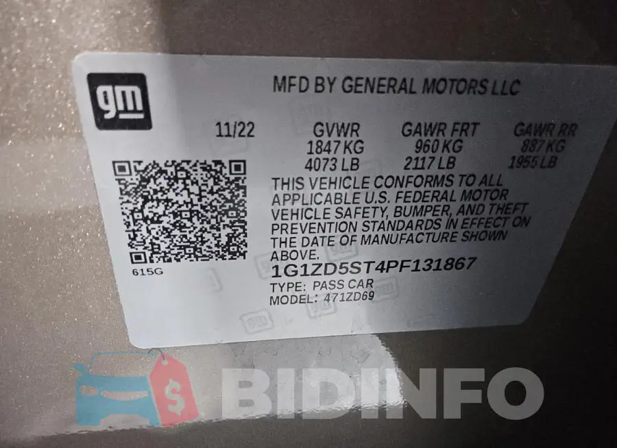 1G1ZD5ST4PF131867 Photo# 12