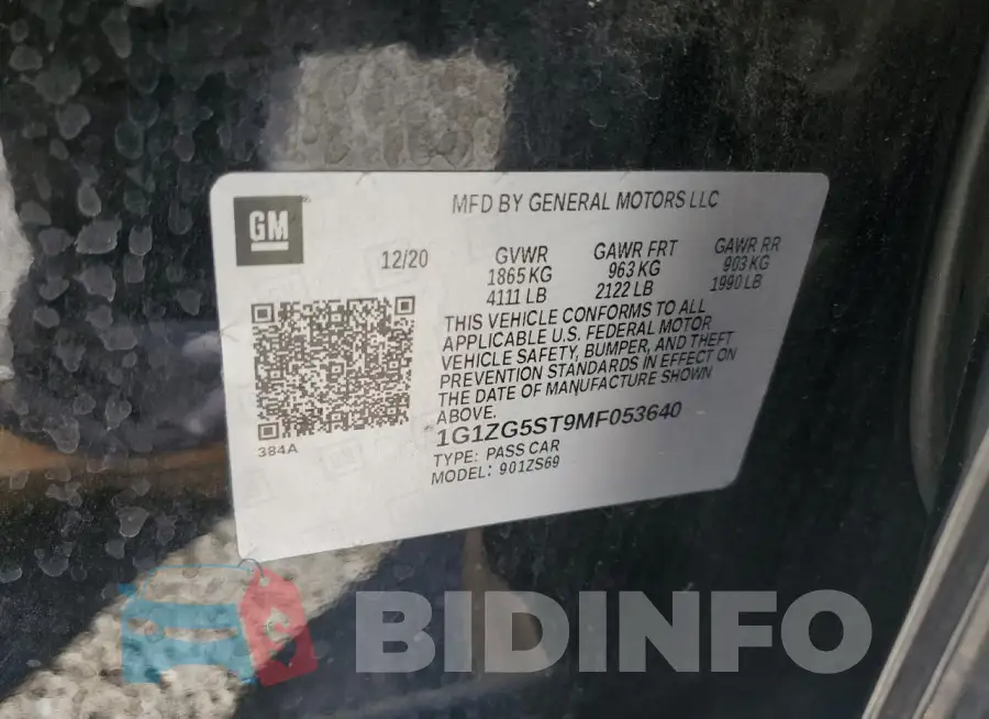 1G1ZG5ST9MF053640 Photo# 12