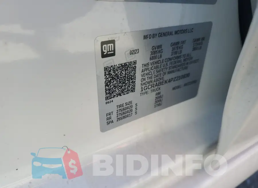 1GCRABEK4PZ210830 Photo# 12