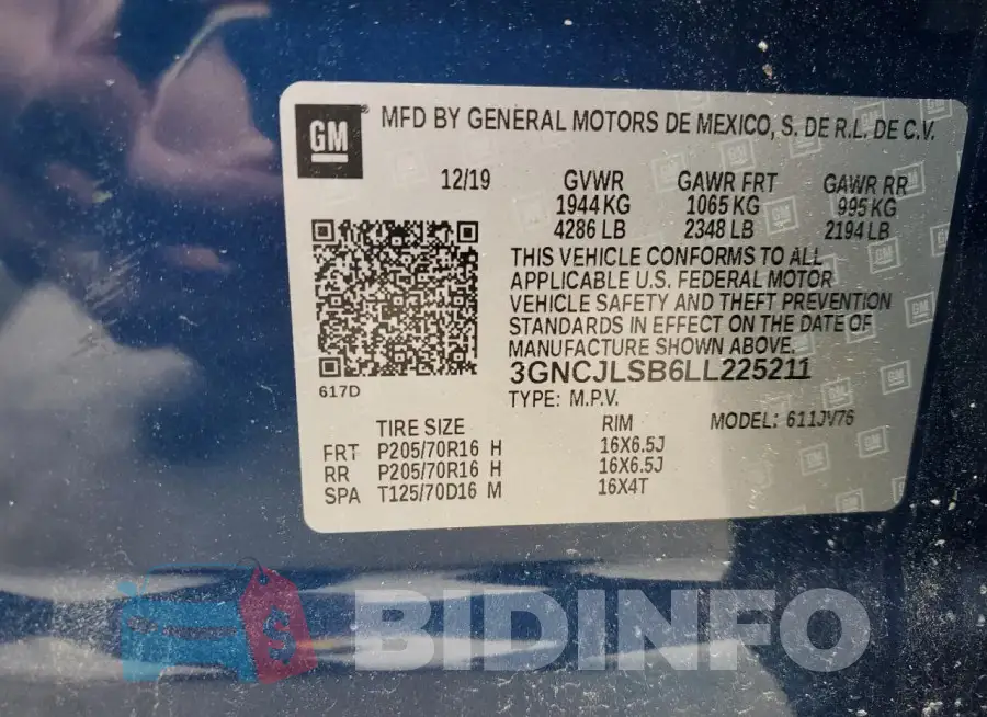 3GNCJLSB6LL225211 Photo# 12