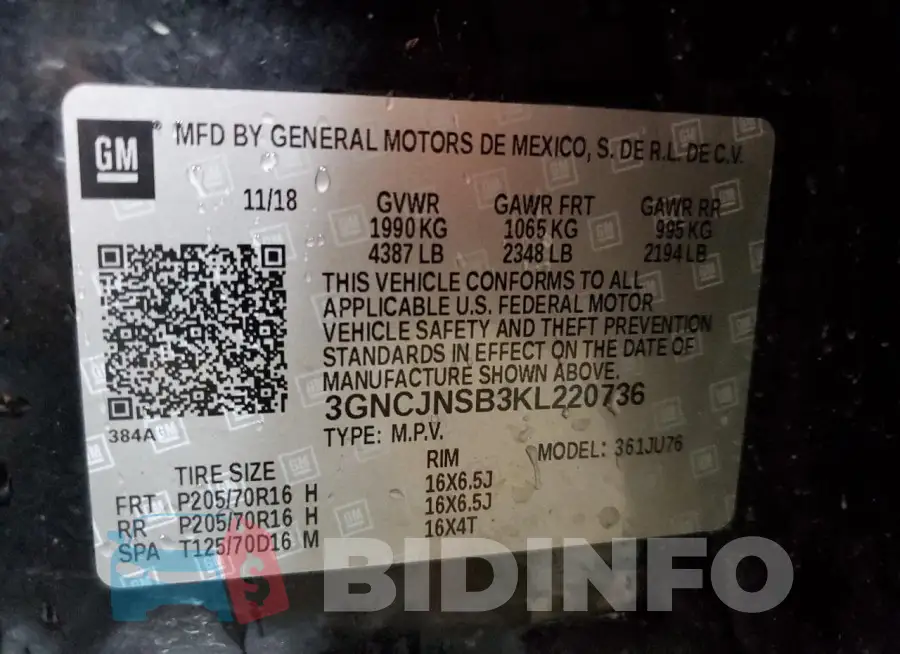 3GNCJNSB3KL220736 Photo# 13