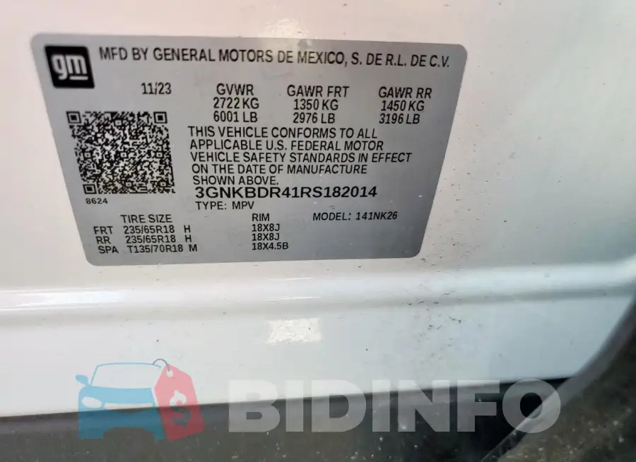 3GNKBDR41RS182014 Photo# 13