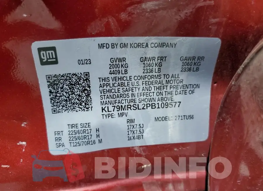 KL79MRSL2PB109577 Photo# 14