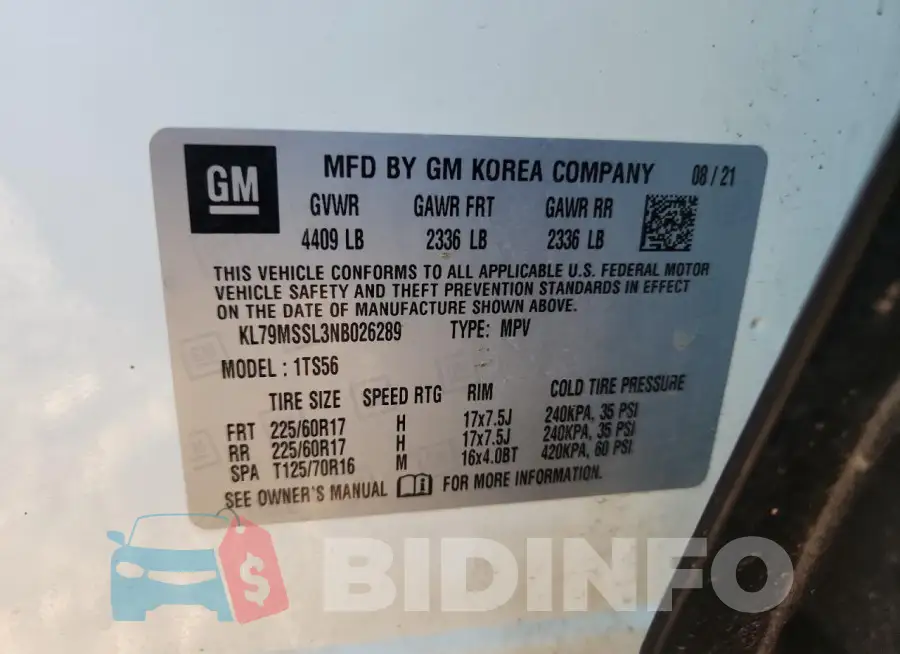 KL79MSSL3NB026289 Photo# 13