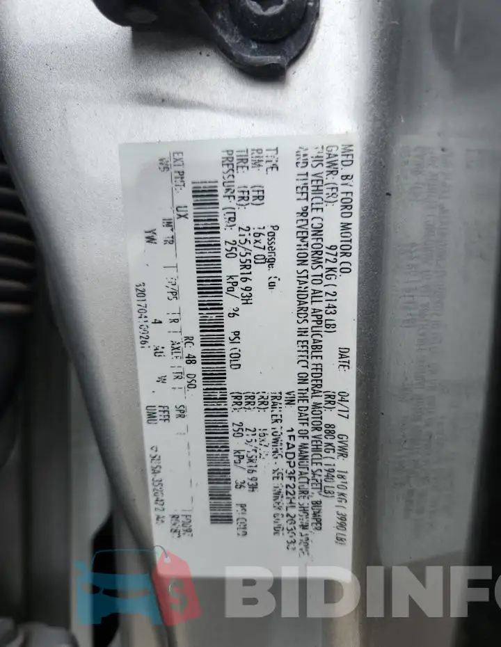 1FADP3F22HL263033 Photo# 12