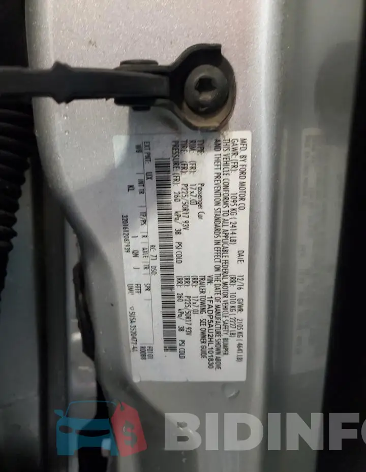 1FADP5AU2HL101830 Photo# 14