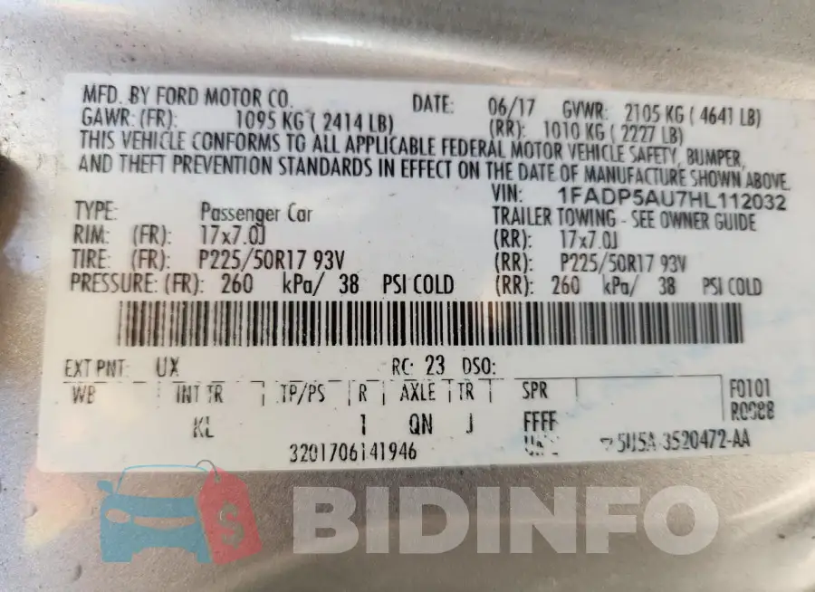 1FADP5AU7HL112032 Photo# 12