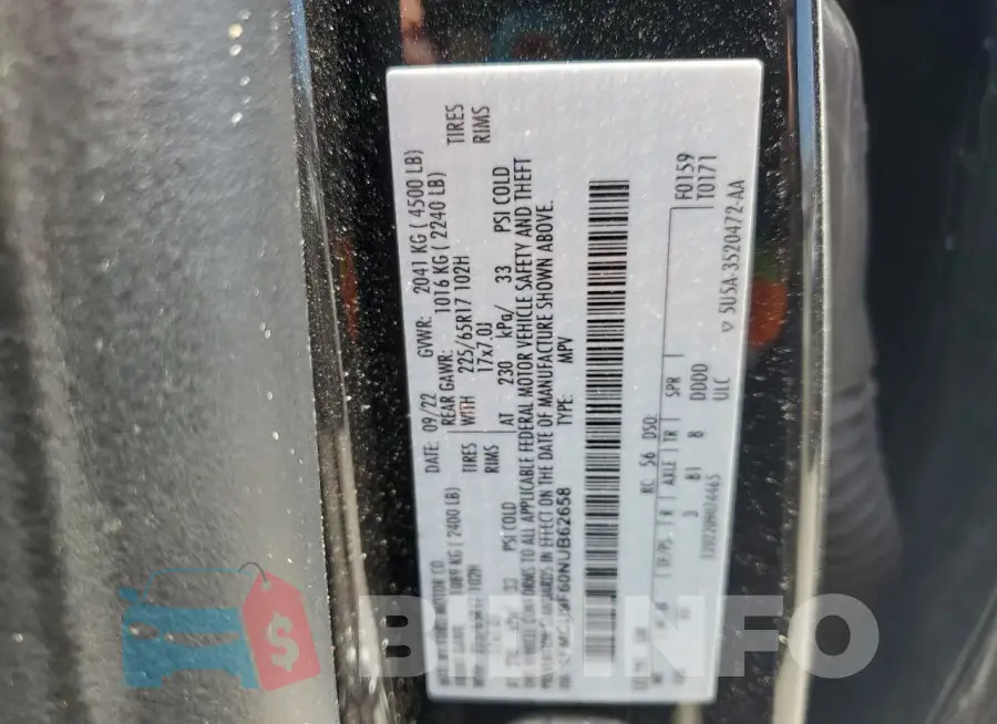 1FMCU9F60NUB62658 Photo# 14
