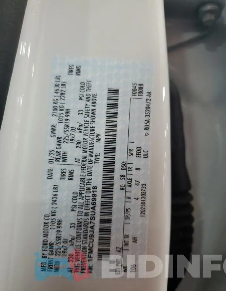 1FMCU9JA7SUA69918 Photo# 14