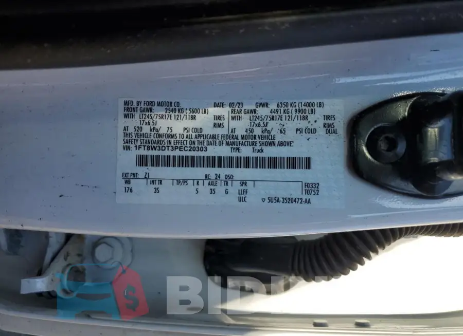 1FT8W3DT3PEC20303 Photo# 12