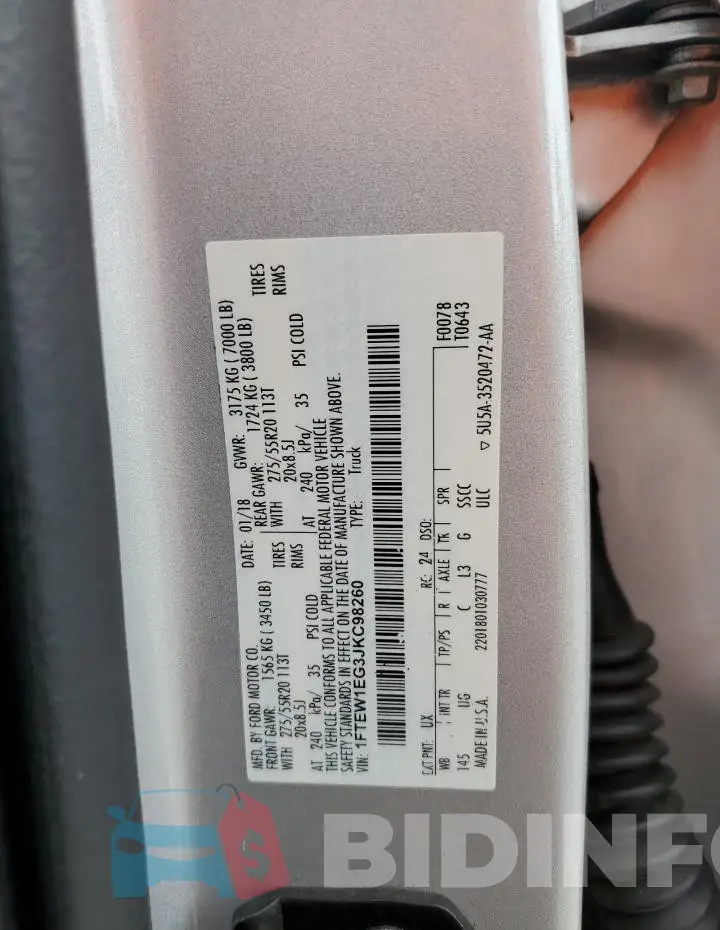 1FTEW1EG3JKC98260 Photo# 12