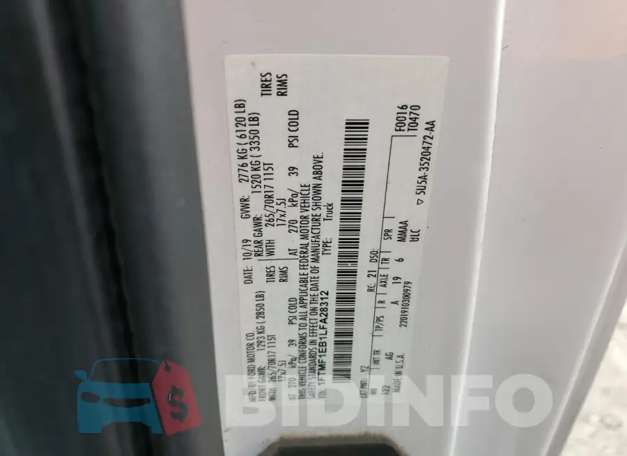 1FTMF1EB1LFA28312 Photo# 12