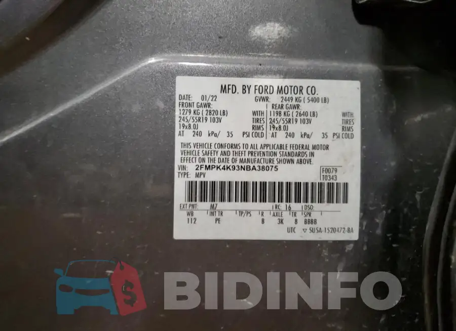 2FMPK4K93NBA38075 Photo# 13