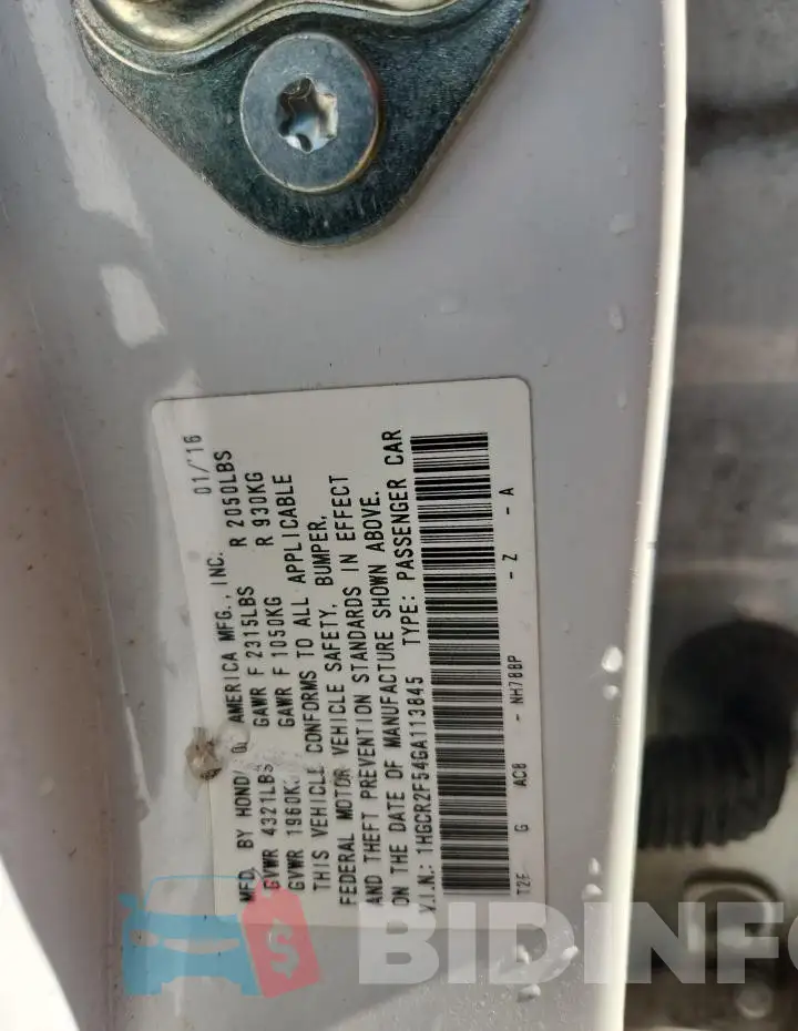 1HGCR2F54GA113845 Photo# 12