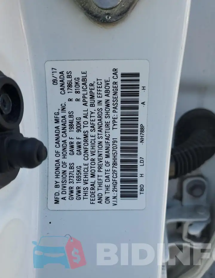 2HGFC2F78HH570791 Photo# 12