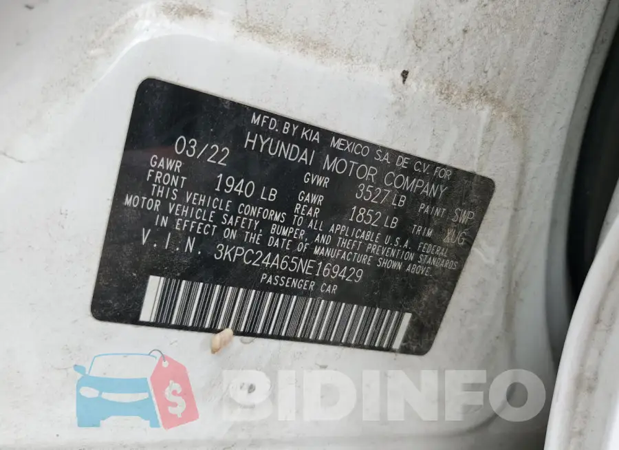 3KPC24A65NE169429 Photo# 12