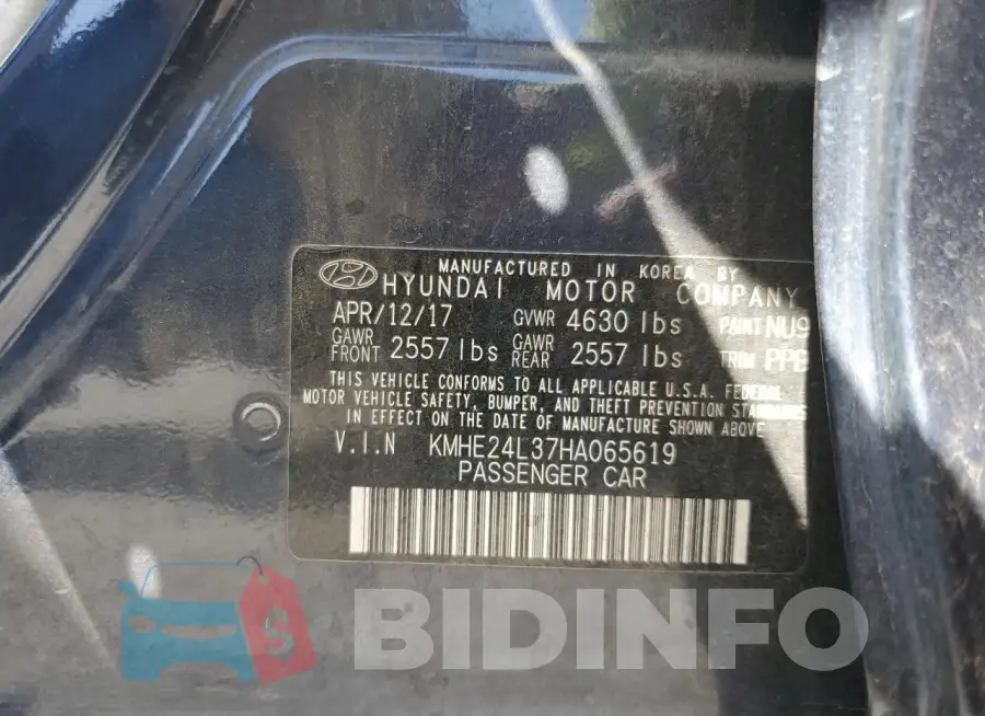KMHE24L37HA065619 Photo# 13